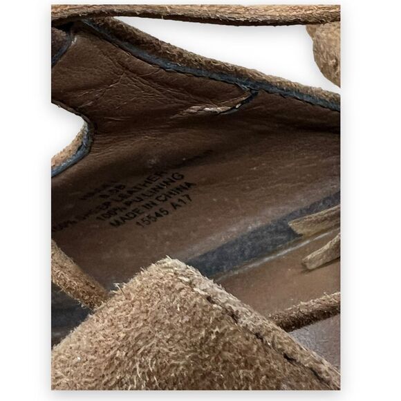 Lauren Ralph Lauren Sandals Womens 8.5 Brown Hasel Suede Strappy Gladiator‎ Heel - Picture 9 of 14